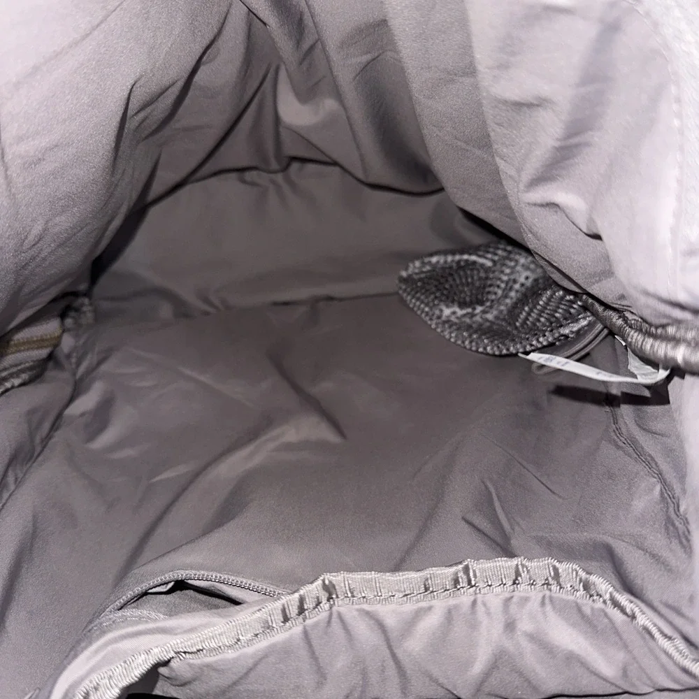 Lululemon Drawstring Backpack Bag Silver Gray - Picture 7 of 9